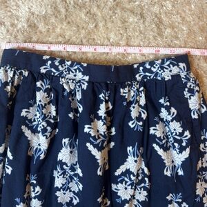J. Crew Factory navy floral skirt